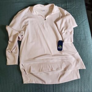 Cream MTA SPORT Quarter-Zip Pullover